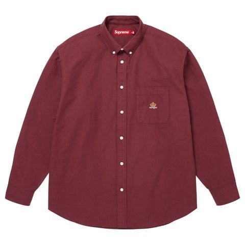 Supreme Loose Fit Oxford Shirt - Burgundy