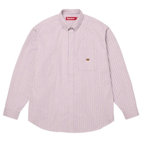Supreme Loose Fit Oxford Shirt - Lavender Stripe