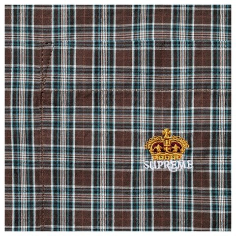 Supreme Mini Plaid Shirt - Brown