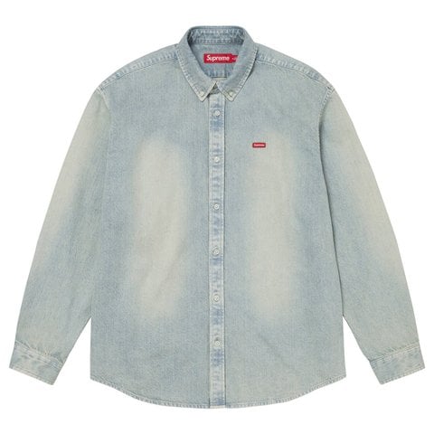 Supreme Small Box Shirt - Light Washed Indigo Denim