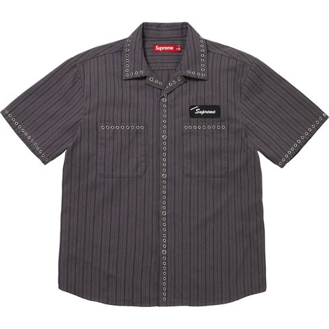Supreme Eyelet S/S Work Shirt - Stripe