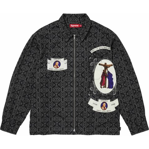 Supreme Devotion Flannel Zip Up Shirt - Black