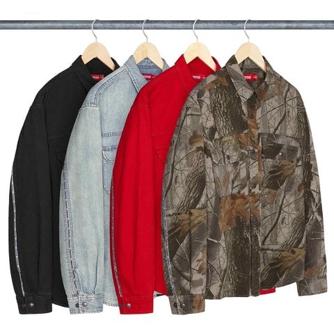Supreme Reflective Taping Denim Snap Shirt