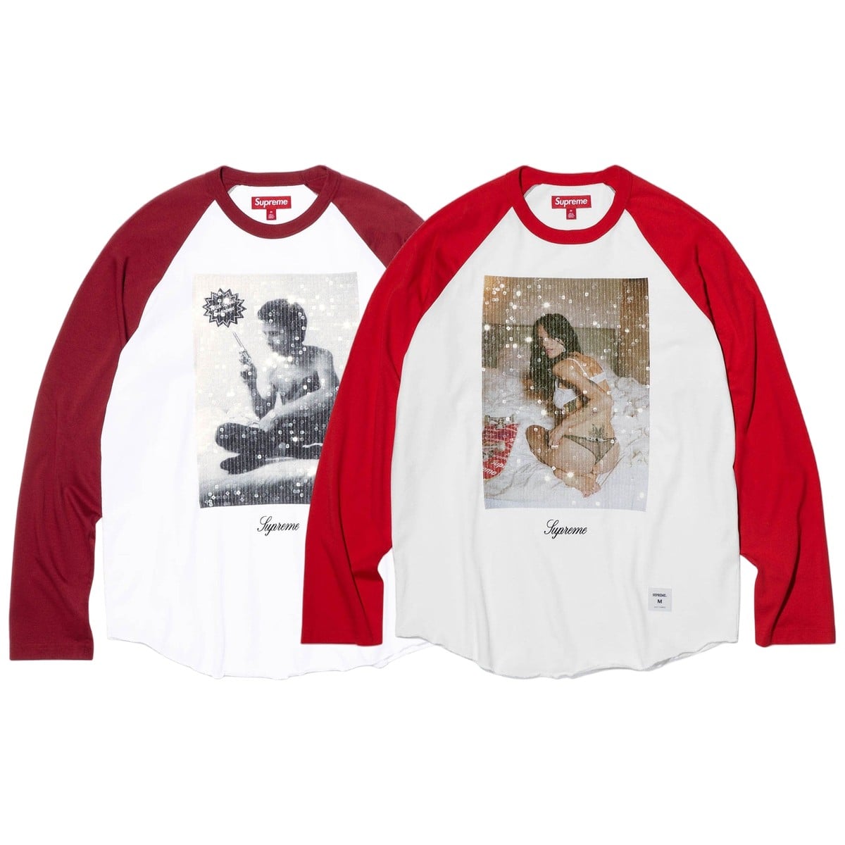 Supreme ラリークラーク Tシャツ M Supreme/Larry Clark Sequin Raglan L/S Top - SupremeCommunity