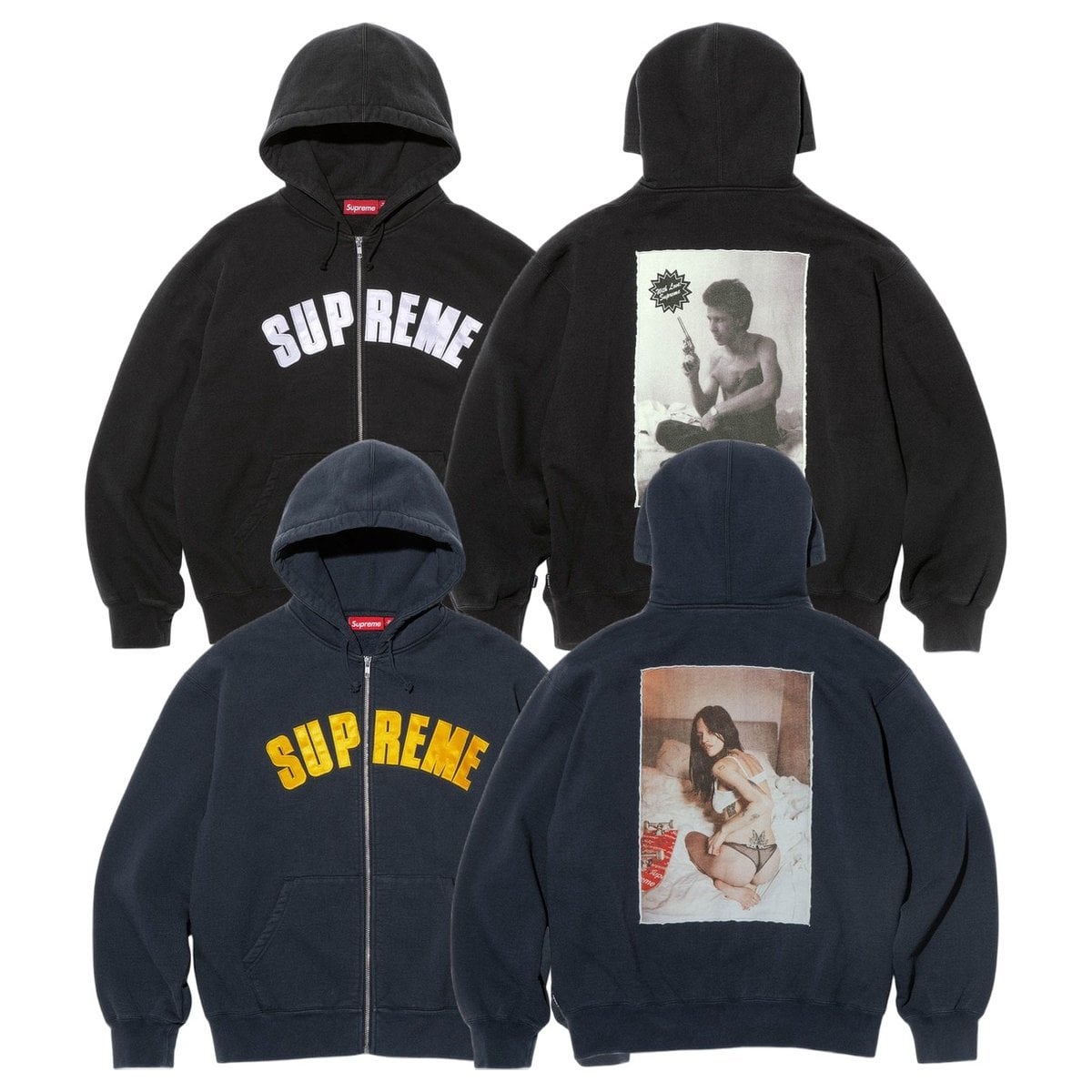 Supreme/Larry Clark Zip Up Hooded Sweatshirt