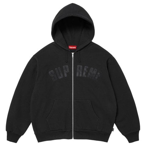 Supreme Arc Thermal Lined Zip Up Hooded Sweatshirt - Black