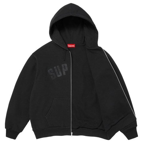 Supreme Arc Thermal Lined Zip Up Hooded Sweatshirt - Black