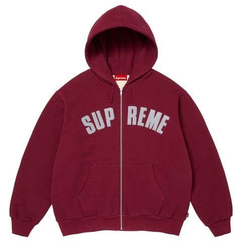 Supreme Arc Thermal Lined Zip Up Hooded Sweatshirt - Cardinal