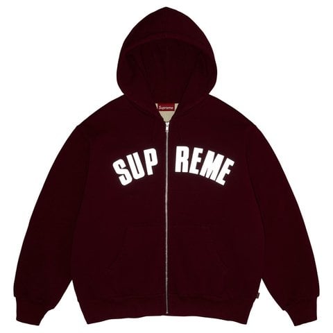 Supreme Arc Thermal Lined Zip Up Hooded Sweatshirt - Cardinal