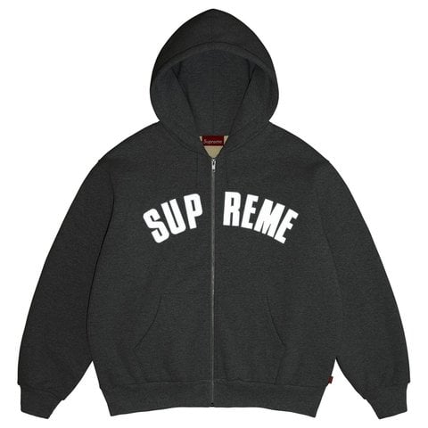 Supreme Arc Thermal Lined Zip Up Hooded Sweatshirt - Heather Grey