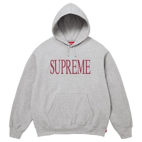 Supreme Capital Hooded Sweatshirt - Heather Grey