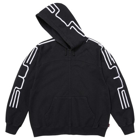 Supreme Connect Zip Up Hooded Sweatshirt - Black