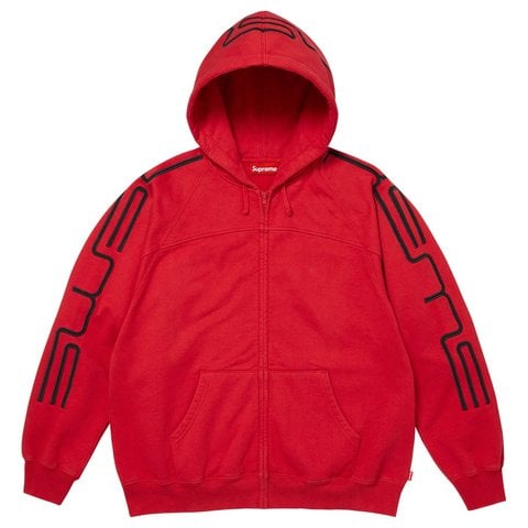 Supreme Connect Zip Up Hooded Sweatshirt - Red