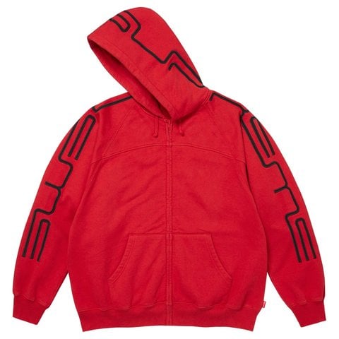 Supreme Connect Zip Up Hooded Sweatshirt - Red