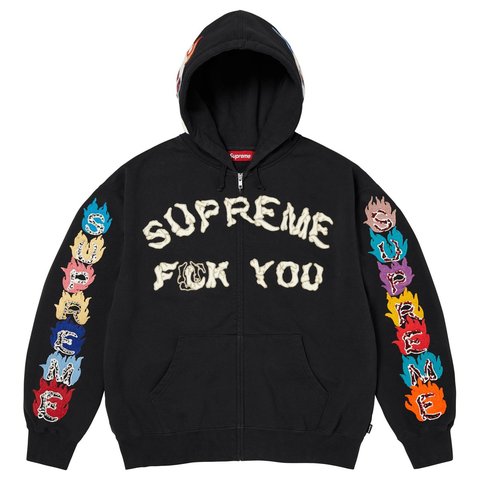 Fuck You Zip Up Hooded Sweatshirt - SupremeCommunity