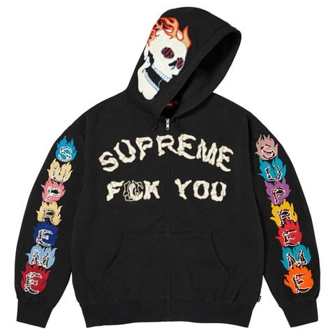 Fuck You Zip Up Hooded Sweatshirt - SupremeCommunity