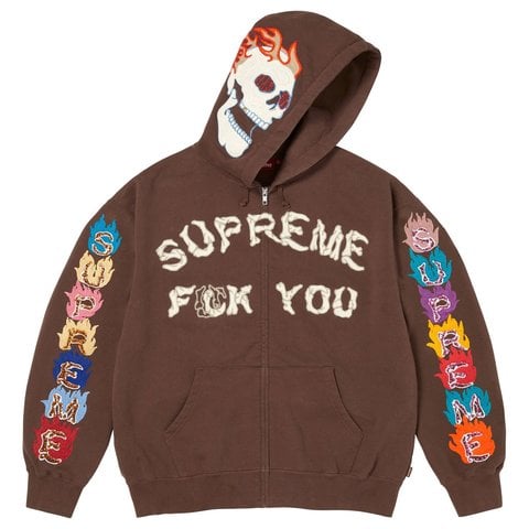 Fuck You Zip Up Hooded Sweatshirt - SupremeCommunity