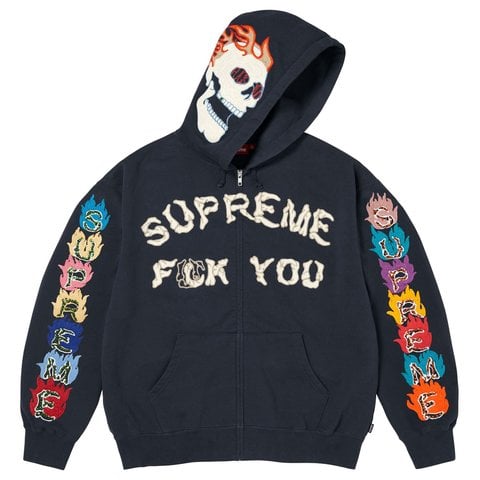 Fuck You Zip Up Hooded Sweatshirt - SupremeCommunity