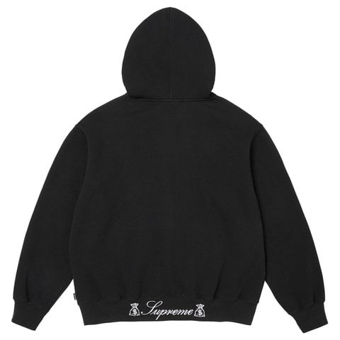 Supreme God Over Money Zip Up Hooded Sweatshirt - Black