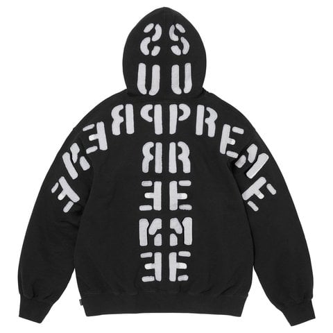 Supreme Mirrored Appliqué Hooded Sweatshirt - Black