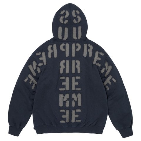 Supreme Mirrored Appliqué Hooded Sweatshirt - Navy