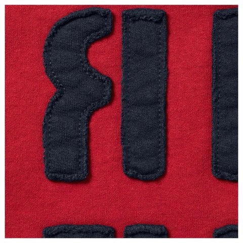 Supreme Mirrored Appliqué Hooded Sweatshirt - Red