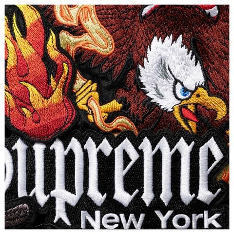 Supreme Patches Zip Up Hooded Sweatshirt - Black