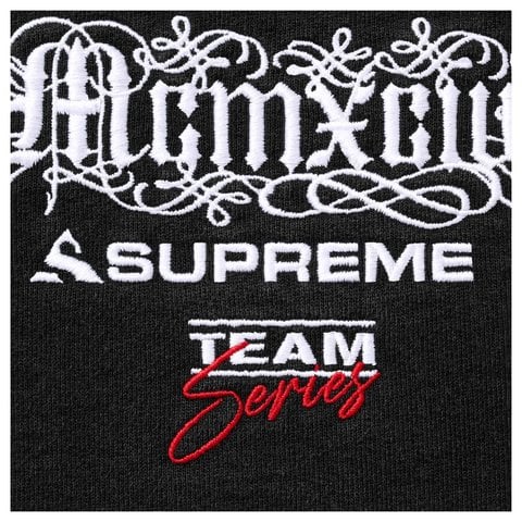 Supreme Racing Lined Zip Up Hooded Sweatshirt - Black