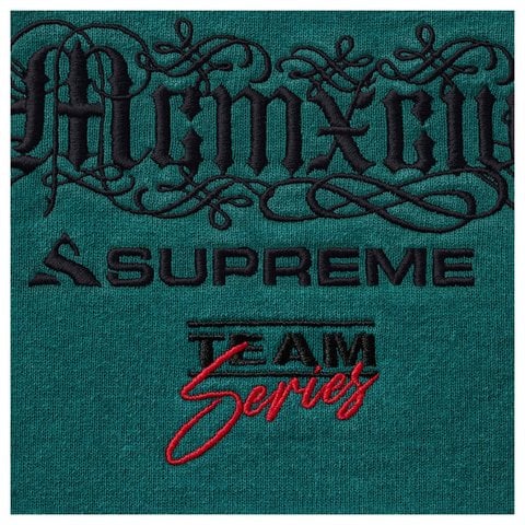 Supreme Racing Lined Zip Up Hooded Sweatshirt - Dark Teal