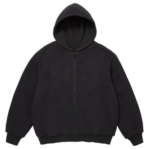Supreme Reversible Work Zip Up Hooded Sweatshirt - Black