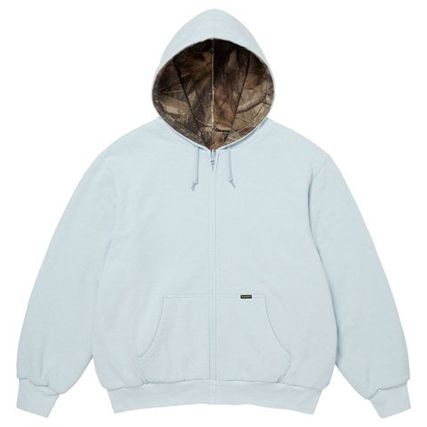 Supreme Reversible Work Zip Up Hooded Sweatshirt - Light Blue