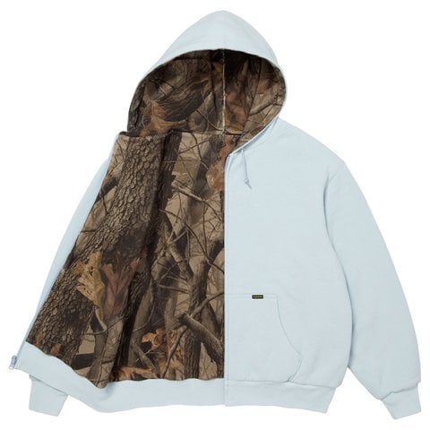 Supreme Reversible Work Zip Up Hooded Sweatshirt - Light Blue