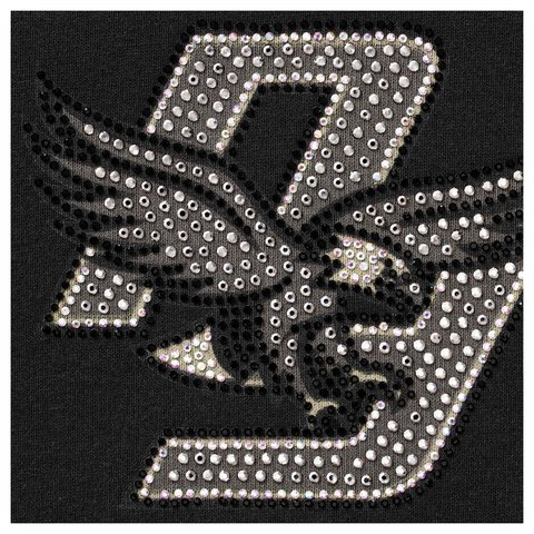 Supreme Rhinestone Eagle Hooded Sweatshirt - Black