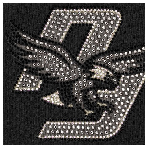 Supreme Rhinestone Eagle Hooded Sweatshirt - Black