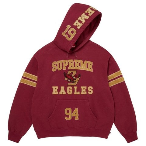 Rhinestone Eagle Hooded Sweatshirt - SupremeCommunity