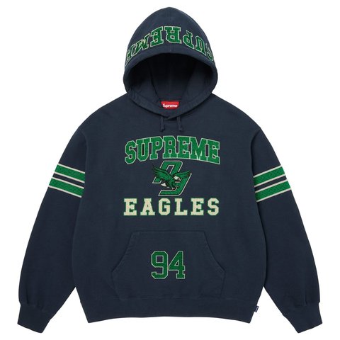 Supreme Rhinestone Eagle Hooded Sweatshirt - Navy