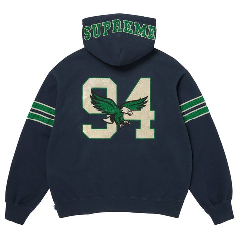 Supreme Rhinestone Eagle Hooded Sweatshirt - Navy