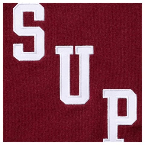 Supreme Slant Appliqué Half Zip Pullover - Cardinal