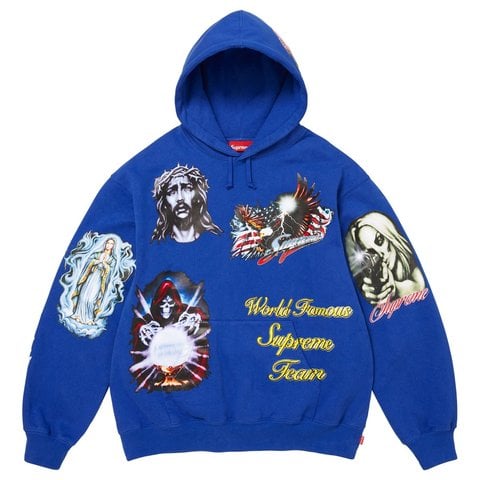 Supreme Stickers Hooded Sweatshirt - Royal