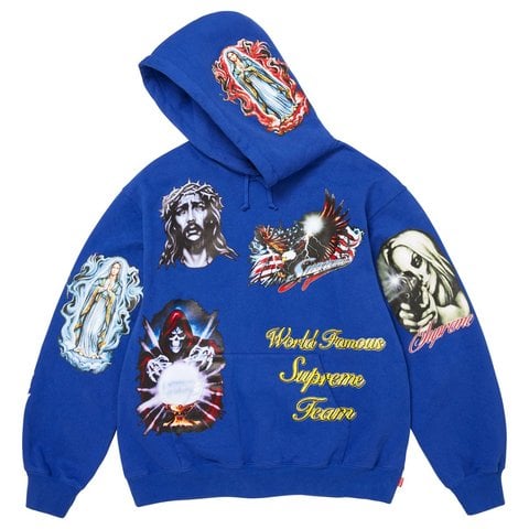 Supreme Stickers Hooded Sweatshirt - Royal