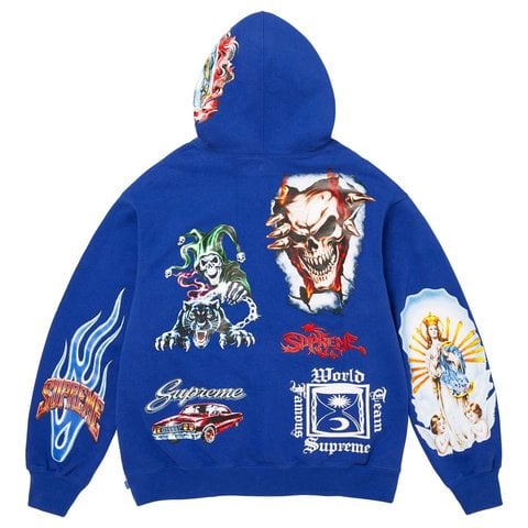 Supreme Stickers Hooded Sweatshirt - Royal