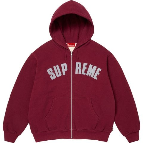 Supreme Arc Thermal Lined Zip Up Hooded Sweatshirt - Cardinal