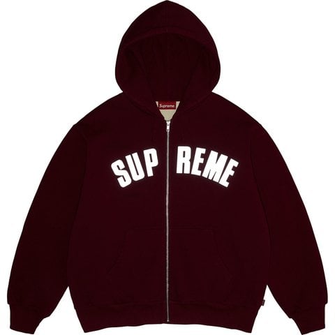 Supreme Arc Thermal Lined Zip Up Hooded Sweatshirt - Cardinal