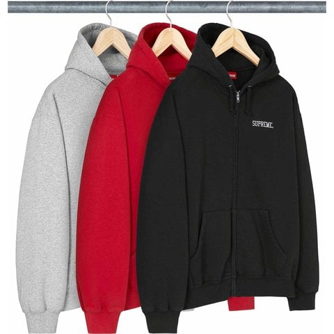 Supreme Blessed Appliqué Zip Up Hooded Sweatshirt - Group Shots