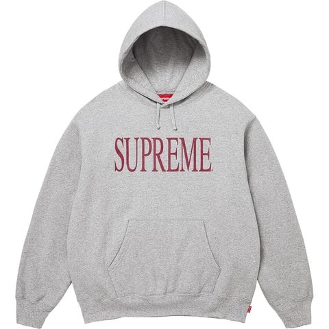 Supreme Capital Hooded Sweatshirt - Heather Grey