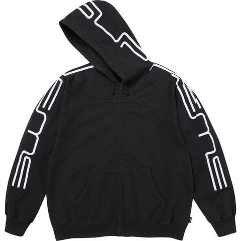 Supreme Connect Zip Up Hooded Sweatshirt - Black
