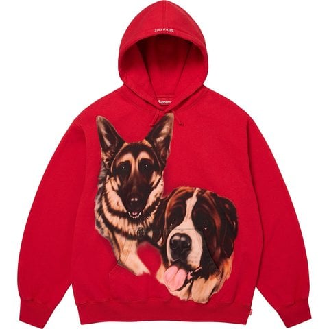 Supreme Dogs Hooded Sweatshirt - Red