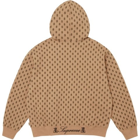 Supreme God Over Money Zip Up Hooded Sweatshirt - Money