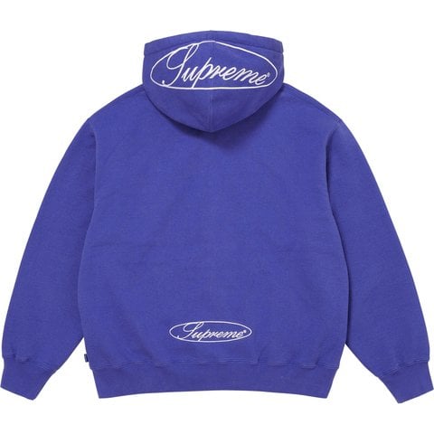 Supreme Oval Zip Up Hooded Sweatshirt - Royal