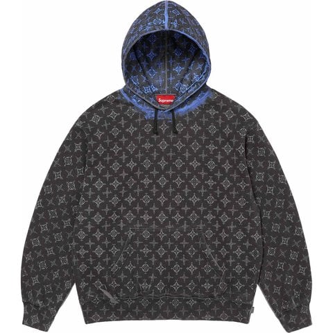 Supreme Overprint Fade Hooded Sweatshirt - Charcoal